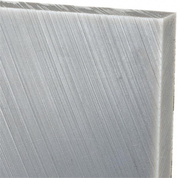 Made in USA - 1/2" Thick x 24" Wide x 3' Long, Polyethylene (UHMW) Sheet - Gray, Oil-Filled Grade - Industrial Tool & Supply