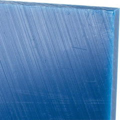 Made in USA - 3/8" Thick x 12" Wide x 1' Long, Polyethylene (UHMW) Sheet - Blue, Glass-Filled Grade - Industrial Tool & Supply