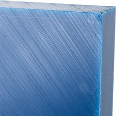 Made in USA - 1" Thick x 12" Wide x 1' Long, Polyethylene (UHMW) Sheet - Blue, Glass-Filled Grade - Industrial Tool & Supply