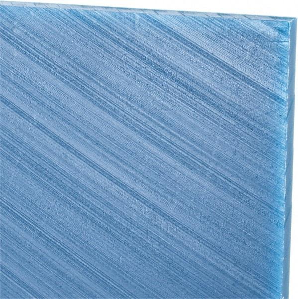 Made in USA - 1/4" Thick x 12" Wide x 2' Long, Polyethylene (UHMW) Sheet - Blue, Glass-Filled Grade - Industrial Tool & Supply