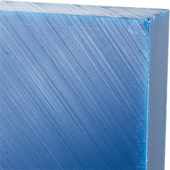 Made in USA - 1" Thick x 12" Wide x 2' Long, Polyethylene (UHMW) Sheet - Blue, Glass-Filled Grade - Industrial Tool & Supply