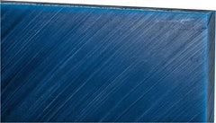Made in USA - 1-1/2" Thick x 12" Wide x 2' Long, Polyethylene (UHMW) Sheet - Blue, Glass-Filled Grade - Industrial Tool & Supply