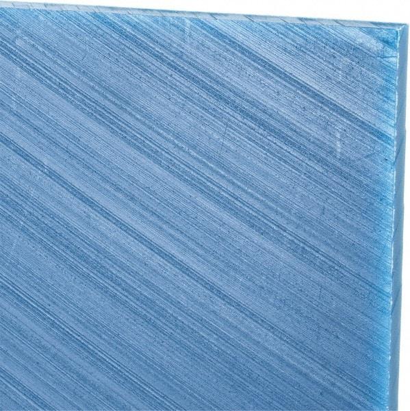 Made in USA - 1/4" Thick x 12" Wide x 3' Long, Polyethylene (UHMW) Sheet - Blue, Glass-Filled Grade - Industrial Tool & Supply