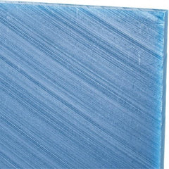 Made in USA - 1/4" Thick x 12" Wide x 3' Long, Polyethylene (UHMW) Sheet - Blue, Glass-Filled Grade - Industrial Tool & Supply
