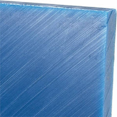Made in USA - 1/2" Thick x 12" Wide x 3' Long, Polyethylene (UHMW) Sheet - Blue, Glass-Filled Grade - Industrial Tool & Supply