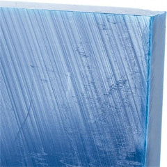 Made in USA - 3/4" Thick x 24" Wide x 2' Long, Polyethylene (UHMW) Sheet - Blue, Glass-Filled Grade - Industrial Tool & Supply
