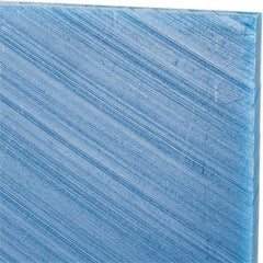 Made in USA - 1/4" Thick x 24" Wide x 4' Long, Polyethylene (UHMW) Sheet - Blue, Glass-Filled Grade - Industrial Tool & Supply