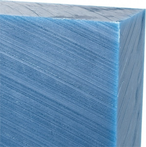 Made in USA - 4' x 24" x 1-1/2" Blue Polyethylene (UHMW) Sheet - Industrial Tool & Supply