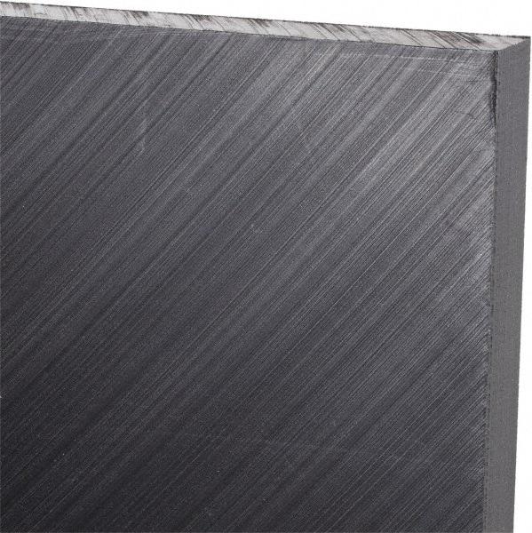 Made in USA - 3/8" Thick x 12" Wide x 1' Long, Polyethylene (UHMW) Sheet - Black, Antistatic Grade - Industrial Tool & Supply