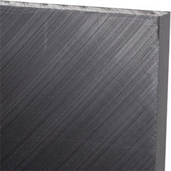 Made in USA - 3/8" Thick x 12" Wide x 1' Long, Polyethylene (UHMW) Sheet - Black, Antistatic Grade - Industrial Tool & Supply