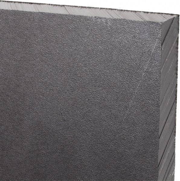 Made in USA - 1/2" Thick x 12" Wide x 1' Long, Polyethylene (UHMW) Sheet - Black, Antistatic Grade - Industrial Tool & Supply