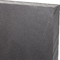 Made in USA - 1/2" Thick x 12" Wide x 1' Long, Polyethylene (UHMW) Sheet - Black, Antistatic Grade - Industrial Tool & Supply