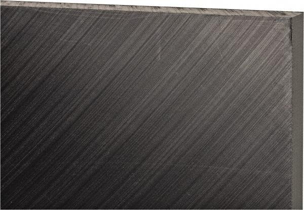 Made in USA - 3/8" Thick x 12" Wide x 2' Long, Polyethylene (UHMW) Sheet - Black, Antistatic Grade - Industrial Tool & Supply