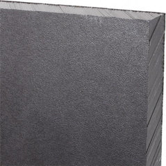 Made in USA - 1/2" Thick x 12" Wide x 2' Long, Polyethylene (UHMW) Sheet - Black, Antistatic Grade - Industrial Tool & Supply
