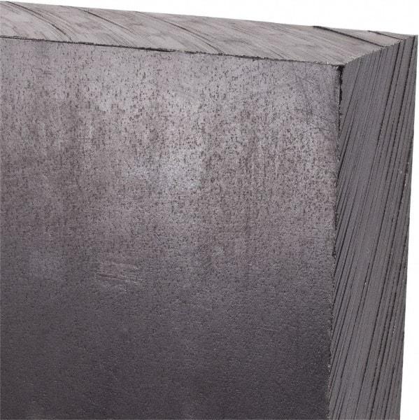 Made in USA - 1-1/2" Thick x 12" Wide x 2' Long, Polyethylene (UHMW) Sheet - Black, Antistatic Grade - Industrial Tool & Supply