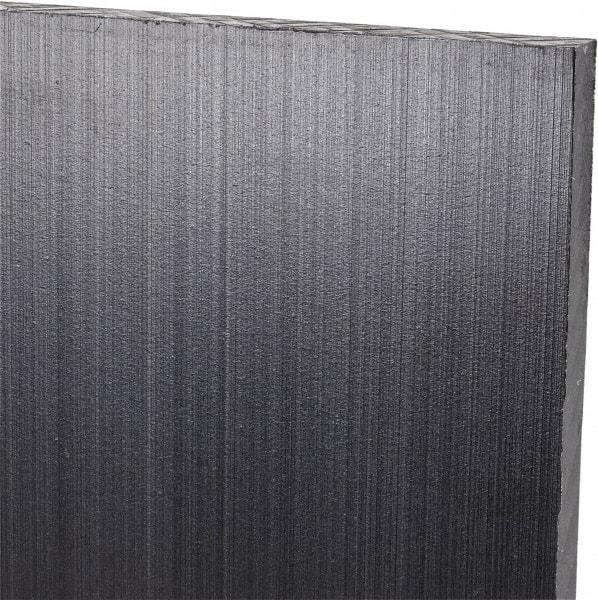 Made in USA - 1/4" Thick x 12" Wide x 3' Long, Polyethylene (UHMW) Sheet - Black, Antistatic Grade - Industrial Tool & Supply