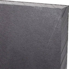 Made in USA - 1/2" Thick x 12" Wide x 3' Long, Polyethylene (UHMW) Sheet - Black, Antistatic Grade - Industrial Tool & Supply