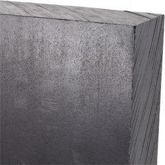 Made in USA - 1-1/2" Thick x 12" Wide x 3' Long, Polyethylene (UHMW) Sheet - Black, Antistatic Grade - Industrial Tool & Supply