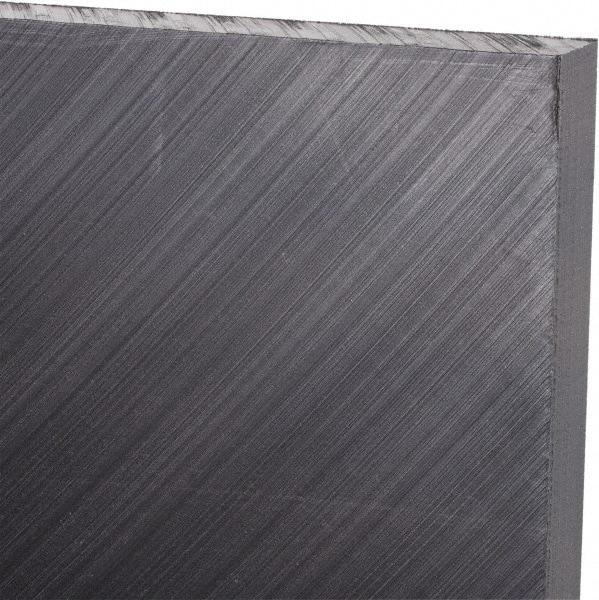 Made in USA - 3/8" Thick x 24" Wide x 2' Long, Polyethylene (UHMW) Sheet - Black, Antistatic Grade - Industrial Tool & Supply