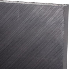 Made in USA - 3/8" Thick x 24" Wide x 2' Long, Polyethylene (UHMW) Sheet - Black, Antistatic Grade - Industrial Tool & Supply