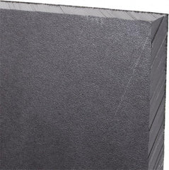 Made in USA - 1/2" Thick x 24" Wide x 2' Long, Polyethylene (UHMW) Sheet - Black, Antistatic Grade - Industrial Tool & Supply