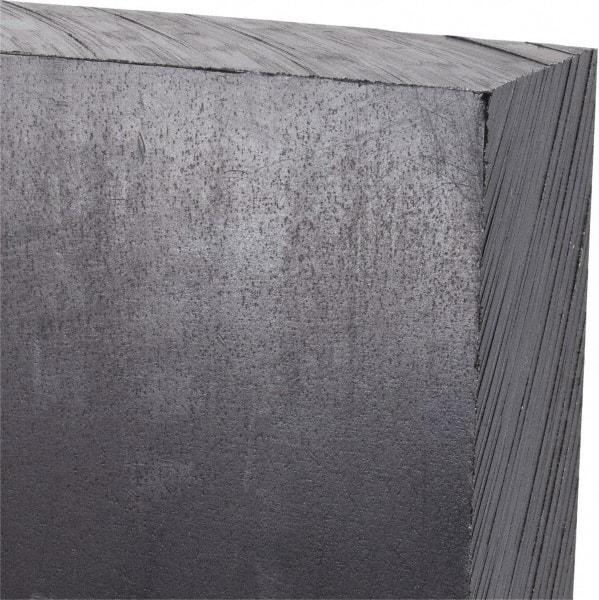 Made in USA - 1-1/2" Thick x 24" Wide x 2' Long, Polyethylene (UHMW) Sheet - Black, Antistatic Grade - Industrial Tool & Supply