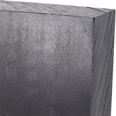 Made in USA - 1-1/2" Thick x 24" Wide x 2' Long, Polyethylene (UHMW) Sheet - Black, Antistatic Grade - Industrial Tool & Supply