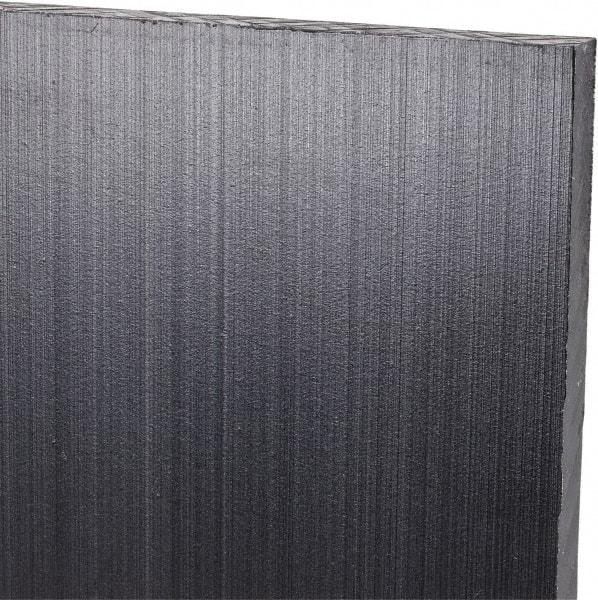 Made in USA - 1/4" Thick x 24" Wide x 3' Long, Polyethylene (UHMW) Sheet - Black, Antistatic Grade - Industrial Tool & Supply