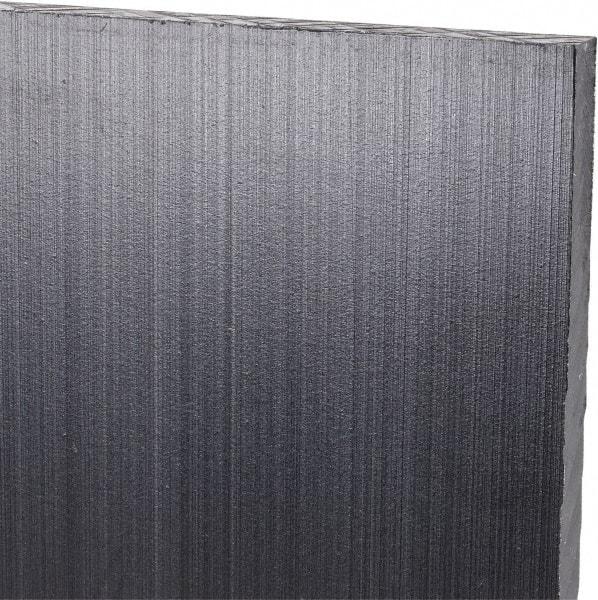 Made in USA - 1/4" Thick x 24" Wide x 4' Long, Polyethylene (UHMW) Sheet - Black, Antistatic Grade - Industrial Tool & Supply