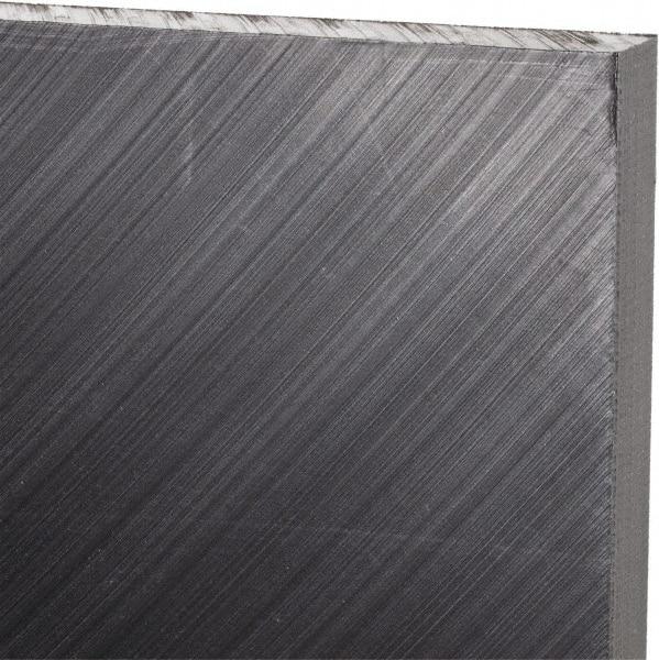 Made in USA - 1/2" Thick x 24" Wide x 4' Long, Polyethylene (UHMW) Sheet - Black, Antistatic Grade - Industrial Tool & Supply