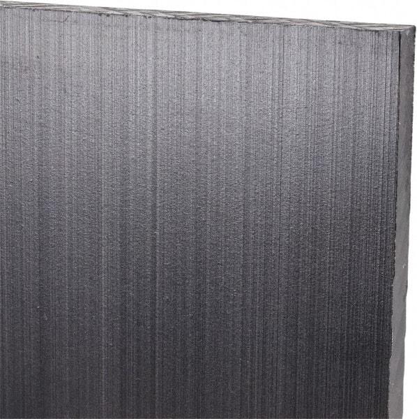 Made in USA - 1/4" Thick x 48" Wide x 5' Long, Polyethylene (UHMW) Sheet - Black, Antistatic Grade - Industrial Tool & Supply