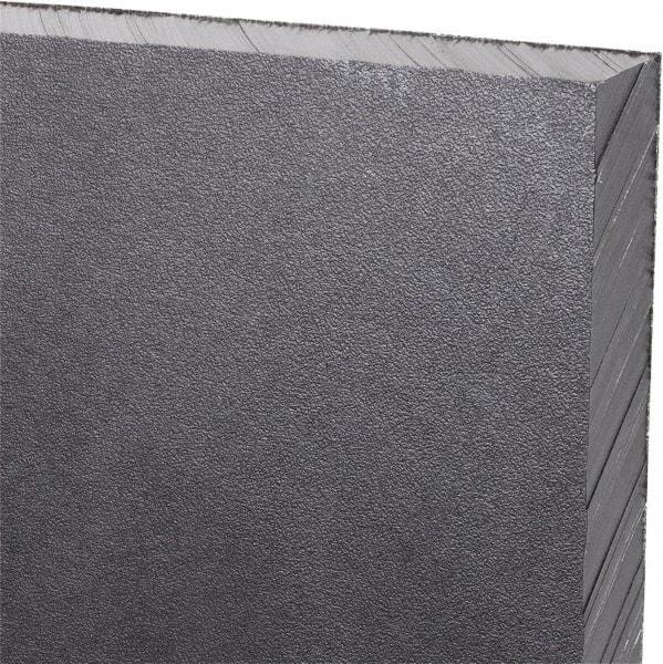 Made in USA - 1/2" Thick x 48" Wide x 5' Long, Polyethylene (UHMW) Sheet - Black, Antistatic Grade - Industrial Tool & Supply