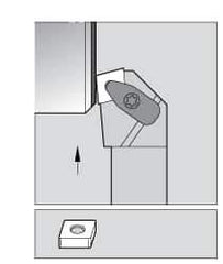 Kennametal - DCKN, Right Hand Cut, 15° Lead Angle, 3/4" Shank Height x 3/4" Shank Width, Negative Rake Indexable Turning Toolholder - 4-1/2" OAL, CN..42. Insert Compatibility, Series Kenclamp - Industrial Tool & Supply