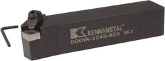 Kennametal - DCKN, Right Hand Cut, 15° Lead Angle, 1-1/4" Shank Height x 1-1/4" Shank Width, Negative Rake Indexable Turning Toolholder - 6" OAL, CN..42. Insert Compatibility, Series Kenclamp - Industrial Tool & Supply
