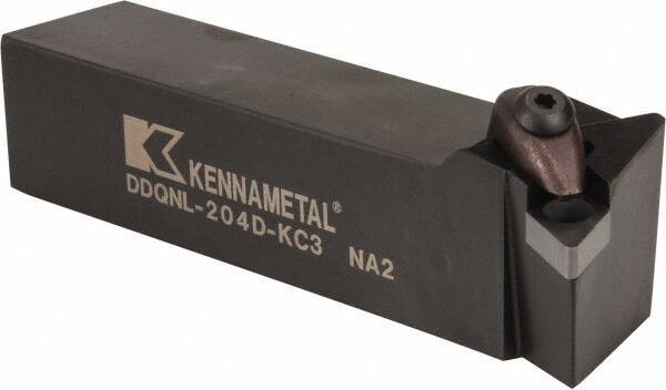 Kennametal - DDQN, Left Hand Cut, 27.5° Lead Angle, 1-1/4" Shank Height x 1-1/4" Shank Width, Negative Rake Indexable Turning Toolholder - 6" OAL, DN..43. Insert Compatibility, Series Kenclamp - Industrial Tool & Supply