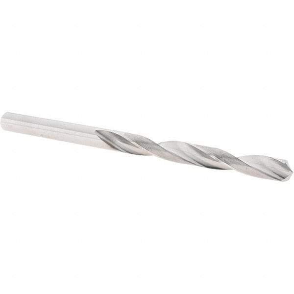 SGS - 6.1mm 118° Solid Carbide Jobber Drill - Bright Finish, Right Hand Cut, Spiral Flute, Straight Shank, 101mm OAL, Four Facet Point - Industrial Tool & Supply