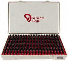 Vermont Gage - 250 Piece, 0.2515-0.5005 Inch Diameter Plug and Pin Gage Set - Minus 0.0001 Inch Tolerance, Class ZZ - Industrial Tool & Supply