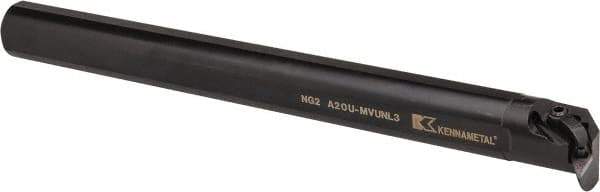 Kennametal - 43.31mm Min Bore Diam, 14" OAL, 1-1/4" Shank Diam, A-MVUN Indexable Boring Bar - VN.. Insert, Screw or Clamp Holding Method - Industrial Tool & Supply