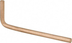 Ampco - 1/8" Hex, Long Arm, Nonsparking Hex Key - 2-7/16" OAL, Inch System of Measurement - Industrial Tool & Supply