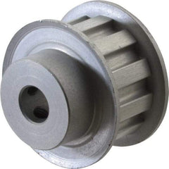 Power Drive - 11 Tooth, 3/8" Inside x 1.283" Outside Diam, Hub & Flange Timing Belt Pulley - 1/2" Belt Width, 1.313" Pitch Diam, 0.719" Face Width, Aluminum - Industrial Tool & Supply