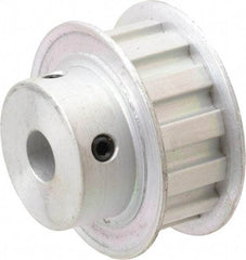 Power Drive - 13 Tooth, 3/8" Inside x 1.522" Outside Diam, Hub & Flange Timing Belt Pulley - 1/2" Belt Width, 1.552" Pitch Diam, 0.719" Face Width, Aluminum - Industrial Tool & Supply