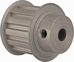 Power Drive - 13 Tooth, 3/8" Inside x 1.522" Outside Diam, Hub & Flange Timing Belt Pulley - 1" Belt Width, 1.552" Pitch Diam, 1-1/4" Face Width, Aluminum - Industrial Tool & Supply