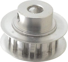 Power Drive - 13 Tooth, 1/4" Inside x 0.808" Outside Diam, Hub & Flange Timing Belt Pulley - 1/4" Belt Width, 0.828" Pitch Diam, 0.438" Face Width, Aluminum - Industrial Tool & Supply