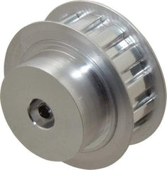 Power Drive - 14 Tooth, 3/8" Inside x 1.641" Outside Diam, Hub & Flange Timing Belt Pulley - 1/2" Belt Width, 1.671" Pitch Diam, 0.719" Face Width, Aluminum - Industrial Tool & Supply