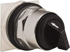 Schneider Electric - 30mm Mount Hole, 4 Position, Knob and Pushbutton Operated, Selector Switch Only - Black, Maintained (MA), without Contact Blocks, Weatherproof and Dust and Oil Resistant - Industrial Tool & Supply