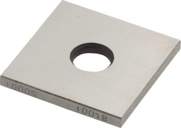 Value Collection - 0.10005" Square Steel Gage Block - Accuracy Grade 0 - Industrial Tool & Supply