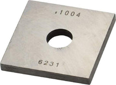 Value Collection - 0.1004" Square Steel Gage Block - Accuracy Grade 0, Includes NIST Traceability Certification - Industrial Tool & Supply