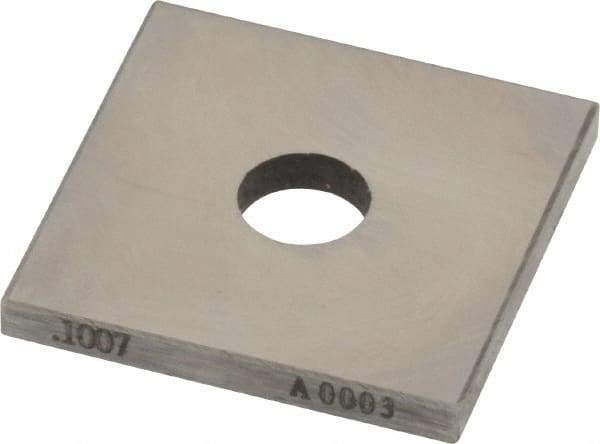 Value Collection - 0.1007" Square Steel Gage Block - Accuracy Grade 0, Includes NIST Traceability Certification - Industrial Tool & Supply