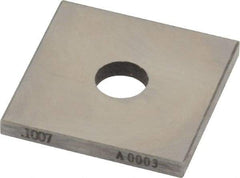 Value Collection - 0.1007" Square Steel Gage Block - Accuracy Grade 0, Includes NIST Traceability Certification - Industrial Tool & Supply