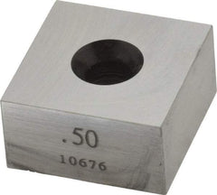 Value Collection - 0.5" Square Steel Gage Block - Accuracy Grade 0, Includes NIST Traceability Certification - Industrial Tool & Supply